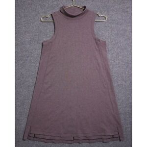 Lululemon Gone for Week Purple Ribbed Sleeveless Mock‎ Neck Dress Womens M